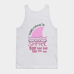 Valentine's Shark, Valentine, Shark Do Do, Kid's Valentine Tank Top